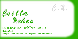 csilla mehes business card